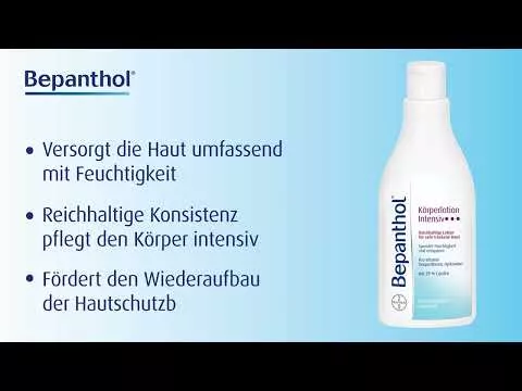 Vídeo sobre BEPANTHOL Saco de recarga de loção corporal intensiva, 400 ml