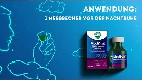 Vídeo sobre WICK Suco frio MediNait, 180 ml