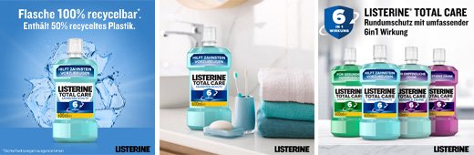 LISTERINE Colutório de proteção anti-tártaro Total Care, 600 ml