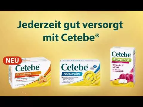 Vídeo sobre CETEBE ABWEHR mais vitamina C + vitamina D3 + zinco caps., 30 unid