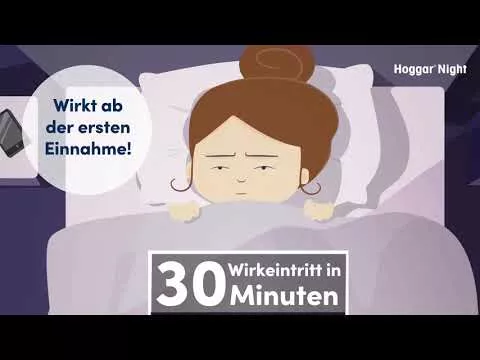 Vídeo sobre Hoggar Night 25 mg comprimidos para dormir de doxilamina, 20 unidades
