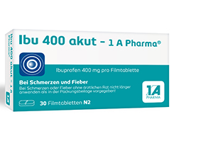 IBU 400 akut-1A Pharma comprimidos revestidos por película, 30 unidades