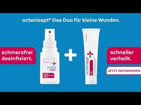 Vídeo sobre Spray desinfetante de feridas Octenisept com bomba de spray, 50 ml