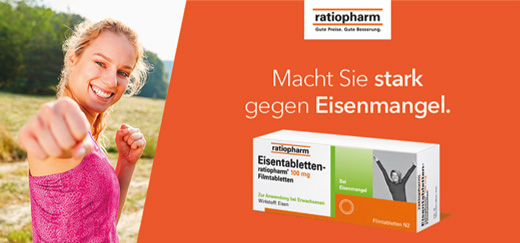 EISENTABLETTEN-ratiopharm 100 mg comprimidos revestidos por película, 50 unid