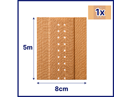 HANSAPLAST Gesso clássico 8 cmx5 m, 1 pc