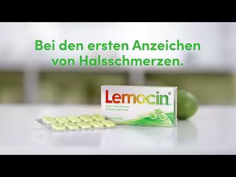 Vídeo sobre Lemocin® para dores de garganta, 20 unidades