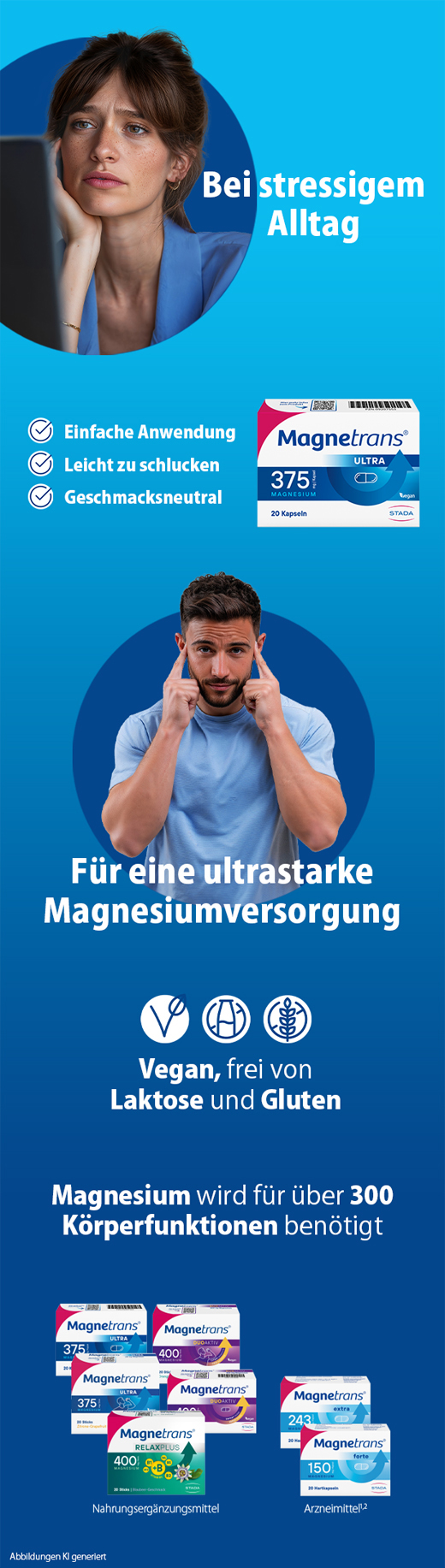 MAGNETRANS 375 mg ultra capsules, 50 unid