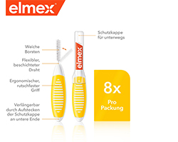 ELMEX Escovas interdentais ISO tamanho 4 0,7 mm amarelas, 8 unid