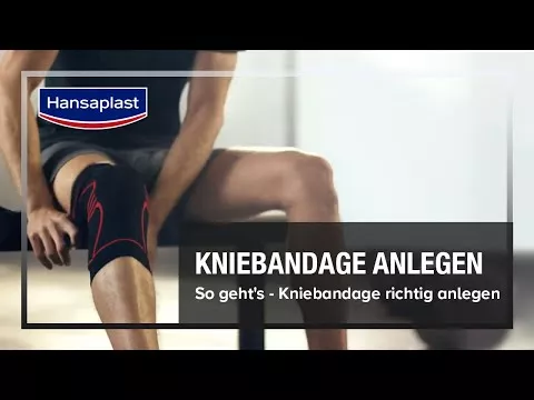 Vídeo sobre Atadura de joelho Hansaplast Sport tamanho L/XL, 1 peça