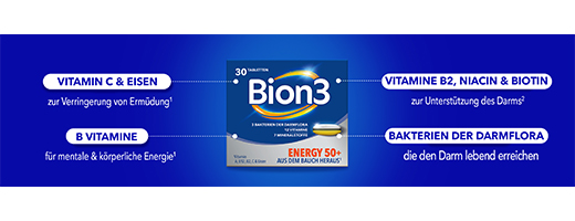 BION3 50+ Energy Tablets, 90 Cápsulas