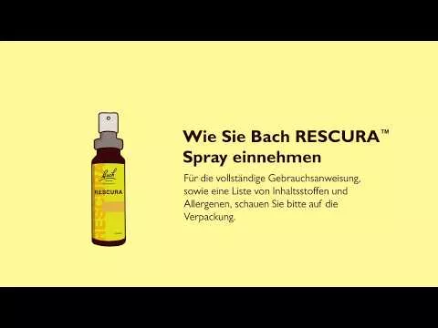 Vídeo sobre Bach Flowers Original Rescura Spray com álcool, 20 ml