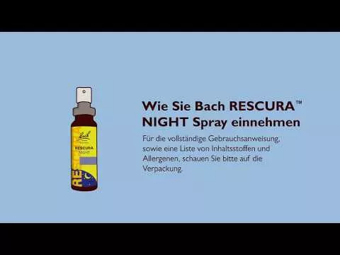 Vídeo sobre Bach Flowers Original Rescura Night Spray com álcool, 20 ml