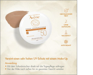 AVENE Creme solar compacto SPF 50 areia, 10 g