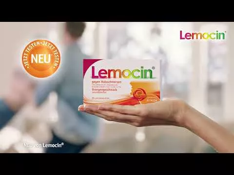 Vídeo sobre Lemocin® para dores de garganta sabor mel e limão, 24 unidades