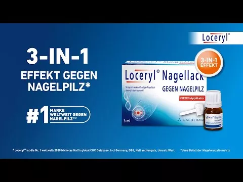 Vídeo sobre Aplicador de esmalte Loceryl contra fungos nas unhas DIREKT-, 1,25 ml