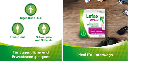 LEFAX intens Lemon Fresh Micro Granules 250 mg Sim, 50 unid