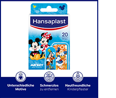 HANSAPLAST Tiras de gesso para crianças Mickey & Amigos, 20 peças