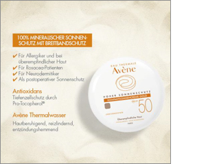 AVENE Creme solar compacto SPF 50 ouro, 10 g