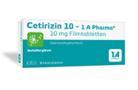 CETIRIZIN 10-1A Pharma comprimidos revestidos por película, 7 unid