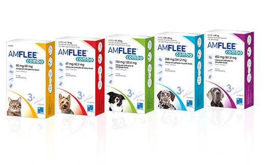 AMFLEE combo 268/241,2mg Lsg.z.Auf.f.Hunde 20-40kg, 3 pcs