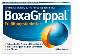 BOXAGRIPPAL Comprimidos para constipação 200 mg/30 mg FTA, 10 unidades