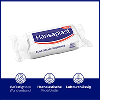 HANSAPLAST fita elástica de fixação crepada 8 cmx4 m, 1 pc