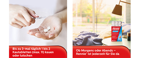 RENNIE Comprimidos mastigáveis, 24 unidades