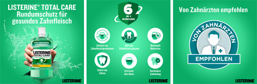 LISTERINE Colutório para proteção das gengivas Total Care, 600 ml
