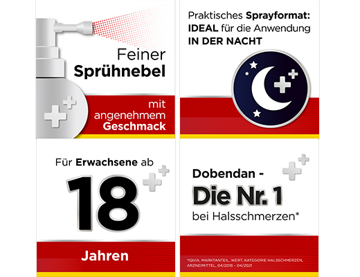 DOBENDAN Flurbiprofeno Direto Spray Mel & Limão, 15 ml