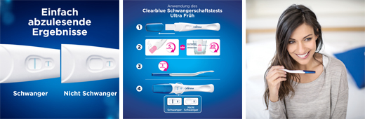 CLEARBLUE Teste de gravidez TripleCheck ultra-precoce, 3 unid