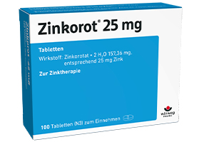 ZINKOROT Comprimidos de 25 mg, 50 unid