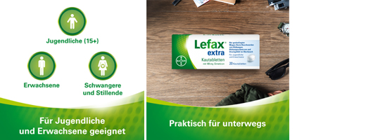 LEFAX comprimidos mastigáveis extra, 20 unidades