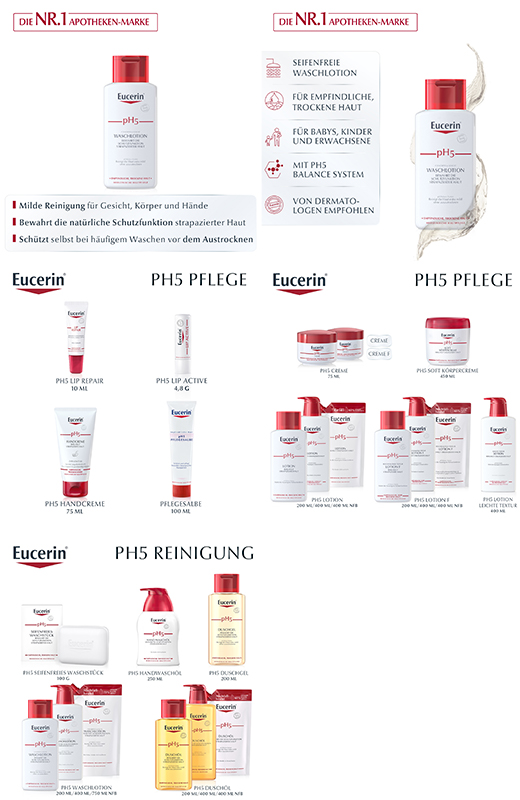 EUCERIN pH5 loção de lavagem para peles sensíveis, 200 ml