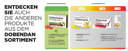 DOBENSANA Vit.C à base de ervas com sabor a cereja & Pastilha de zinco, 16 unid