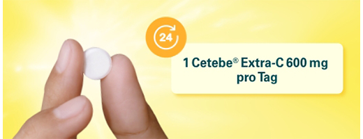 CETEBE Extra-C 600 mg comprimidos mastigáveis, 60 unid