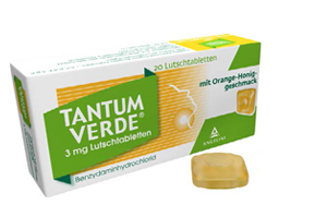 TANTUM VERDE Pastilhas de 3 mg com sabor a mel e laranja, 20 unidades