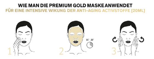 LIERAC Máscara em folha de ouro aperfeiçoadora Premium, 1X20 ml