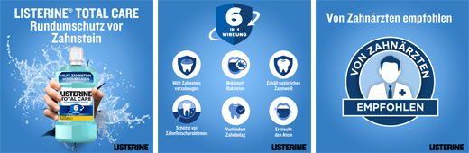 LISTERINE Colutório de proteção anti-tártaro Total Care, 600 ml