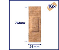 HANSAPLAST Tiras de gesso impermeáveis extra robustas, 16 peças