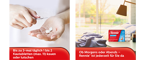 RENNIE Comprimidos mastigáveis, 96 unidades