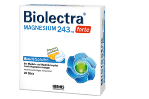 BIOLECTRA Magnésio 243 mg forte Orange comprimidos efervescentes, 20 unid