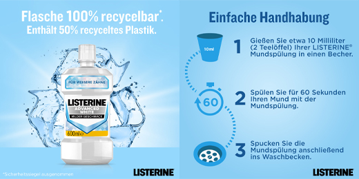 LISTERINE Mundspülung branco avançado, 600 ml