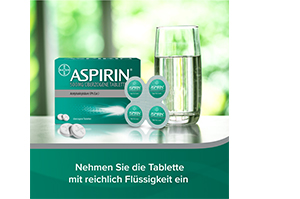 ASPIRIN Comprimidos revestidos de 500 mg, 20 unidades