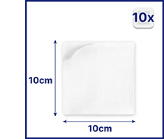HANSAPLAST Compressas estéreis 10x10 cm, 5X2 pcs
