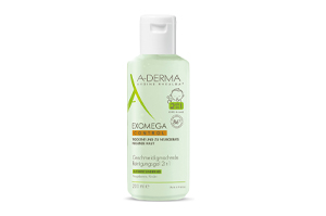 A-DERMA EXOMEGA CONTROL Gel de limpeza 2 em 1, 200 ml