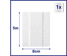 HANSAPLAST Emplastros sensíveis 8 cmx5 m rolo, 1 pc