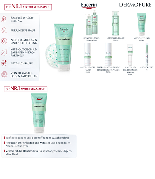 EUCERIN Esfoliante de lavagem DermoPure, 100 ml