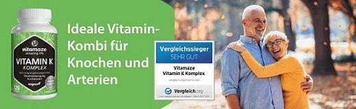 VITAMIN K1+K2 complex high-dose vegan capsules, 120 cápsulas