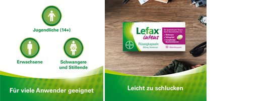 LEFAX cápsulas líquidas intensas de 250 mg de simeticona, 50 unidades