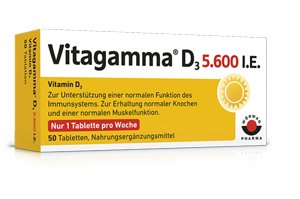 VITAGAMMA D3 5.600 U.I. Vitamina D3 NEM Comprimidos, 50 unid